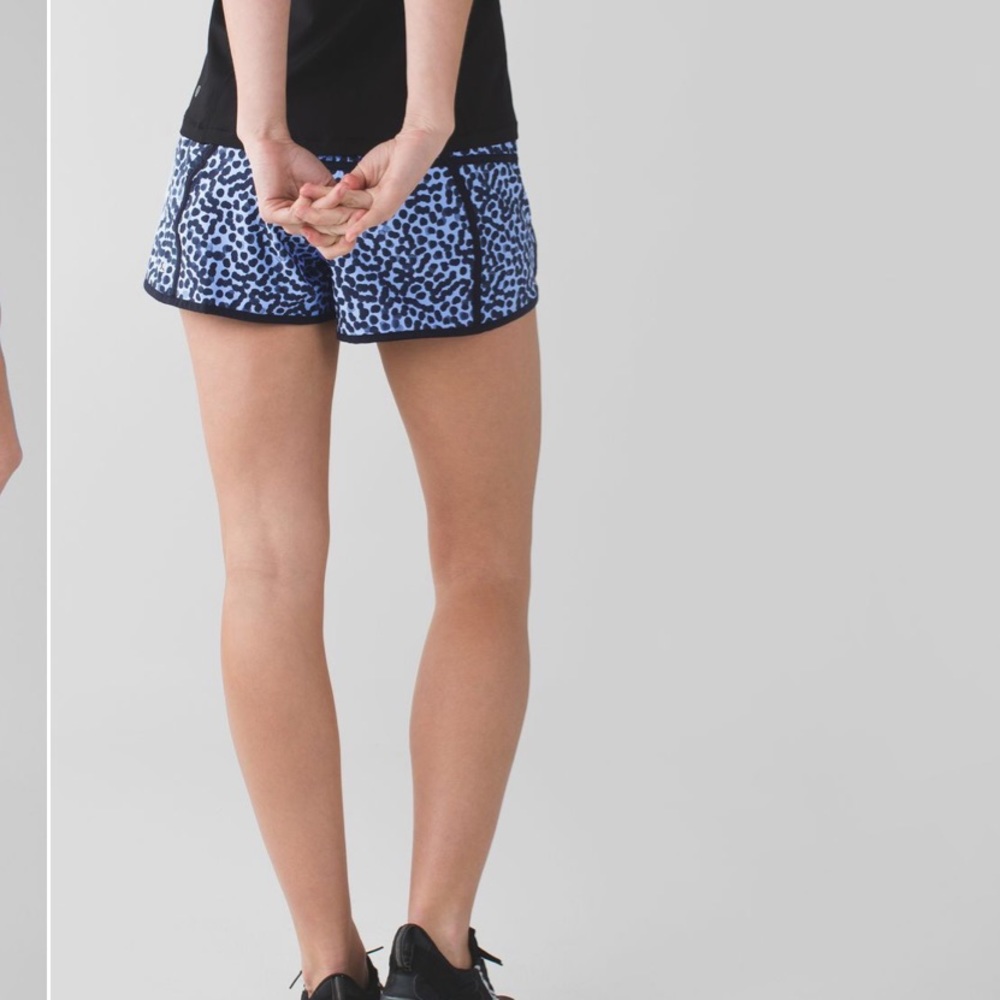 Lululemon black with purple shorts - Picture 1 of 8